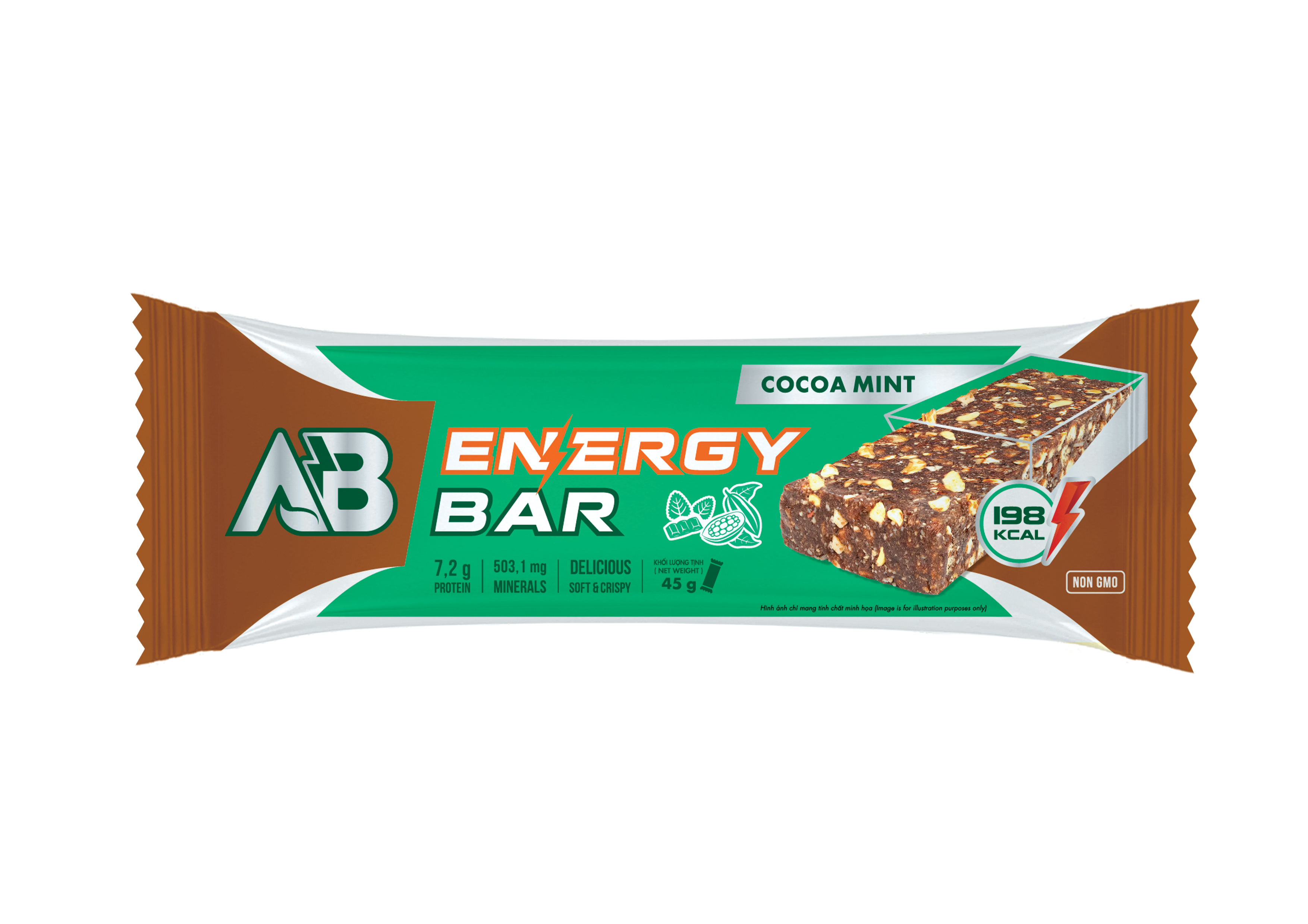 AB ENERGY BAR CACAO BẠC HÀ 45G